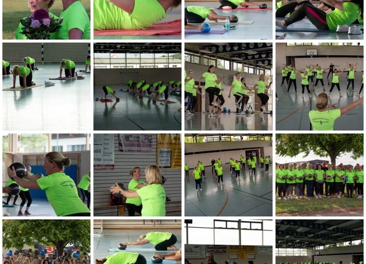 Collage aus dem Training der Funktionsgymnastik